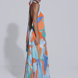 L'IDÉE - Opera Gown - Capri Print Orange