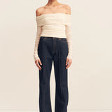 SHONA JOY - Mira Long Sleeve Off Shoulder Top - Ivory