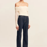 SHONA JOY - Mira Long Sleeve Off Shoulder Top - Ivory