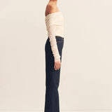 SHONA JOY - Mira Long Sleeve Off Shoulder Top - Ivory