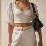 SANCIA - The Lola Top - Vintage White