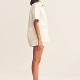 SHONA JOY - Hana High Waisted Flared Short - Ivory