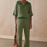 SANCIA - The Ceilia Knit Pant - Matcha