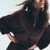 P.E NATION - Monterey Zip Neck - Mahogany