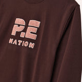 P.E NATION - Heads Up Boucle Sweat - Mahogany