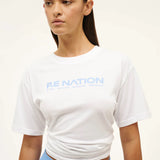 P.E NATION - Aero SS Tee - White / Cornflower Blue