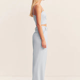 SHONA JOY - Simmons Double Waistband Pant - Glacial Blue