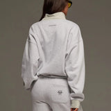 ARAMINTA JAMES - AJ Crest Turtleneck Sweatshirt - Grey Marle