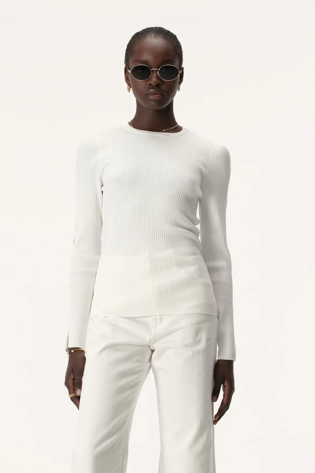 Elka Collective - Nadia Knit Top - White