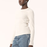 ELKA COLLECTIVE - Nola L.S Top - White Marle
