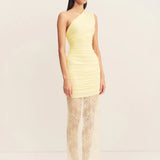 SHONA JOY - Martine Lace Gathered Maxi Dress - Sherbet Yellow