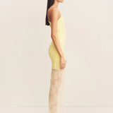 SHONA JOY - Martine Lace Gathered Maxi Dress - Sherbet Yellow