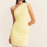 SHONA JOY - Martine Lace Gathered Maxi Dress - Sherbet Yellow