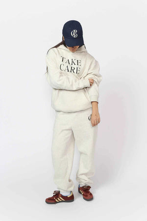 COMMONPLACE ESSENTIALS - Take Care Hoodie - Grey Marle