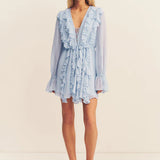 SHONA JOY - Emory Ruffle Mini Dress - Arcadian Blue