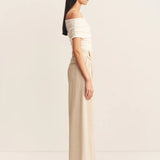 SHONA JOY - Newman High Waisted Tailored Pant - Parchment