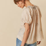 INDI & COLD - Crochet Detailed Blouse - Beige