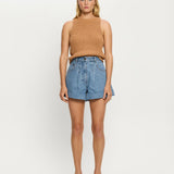 KIVARI - Avery Denim Short - Stone Wash Blue