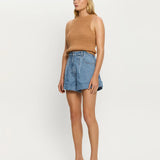 KIVARI - Avery Denim Short - Stone Wash Blue