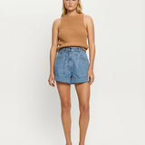 KIVARI - Avery Denim Short - Stone Wash Blue
