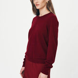 ROWIE - Axel Merino Knit Top - Merlot Red