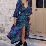 SPELL - Boheme Button Through Midi Dress - Baltic