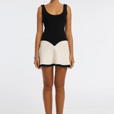 BÜBISH - Kendall Knit Mini Dress - Black / White