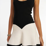 BÜBISH - Kendall Knit Mini Dress - Black / White