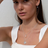 MURKANI - Oval Mother Of Pearl Necklace | Silver