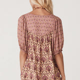 SPELL - Chateau Short Sleeve Blouse - Grape