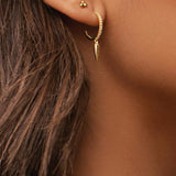 MURKANI - White Topaz Dag ger Hoops | Gold
