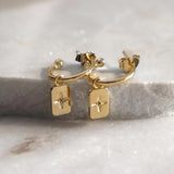 MURKANI - Desert Flower - Rectangle Earrings | Gold