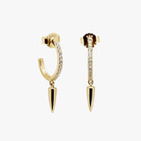 MURKANI - White Topaz Dag ger Hoops | Gold