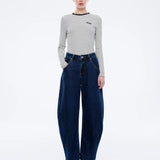 ENA PELLY - Nelly Long Sleeve Stripe Tee - Monochrome Stripe