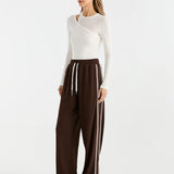 ENA PELLY - Parker Track Pant - Chocolate