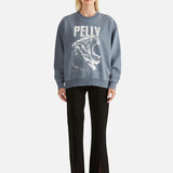 ENA PELLY - Fearless Sweatshirt - Steel Blue Wash
