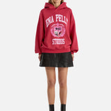 ENA PELLY - Brooke Oversized Hoodie - Poppy Red