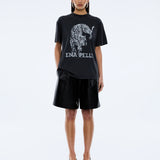 ENA PELLY - Crawling Leopard Tee - Vintage Black