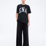 ENA PELLY - Jessie Oversized Collegiate Tee - Vintage Black