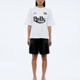 ENA PELLY - Racing Pelly Swoop Tee - Vintage White