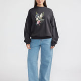 ENA PELLY - Antique Flower Sweatshirt - Vintage Black