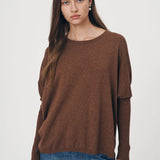 ROWIE - Enzo Merino Knit Jumper - Chestnut Brown