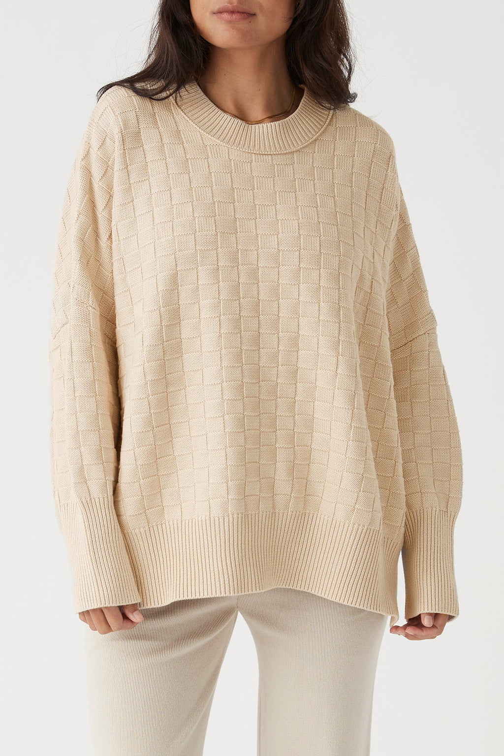 ARCAA  - Sierra Organic Knit Sweater - Oat
