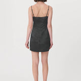 ROWIE - Gwen Silk Linen Mini Dress - Iron