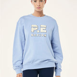 P.E NATION - Heads Up boucle Sweat - Dusty Blue