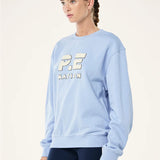 P.E NATION - Heads Up boucle Sweat - Dusty Blue