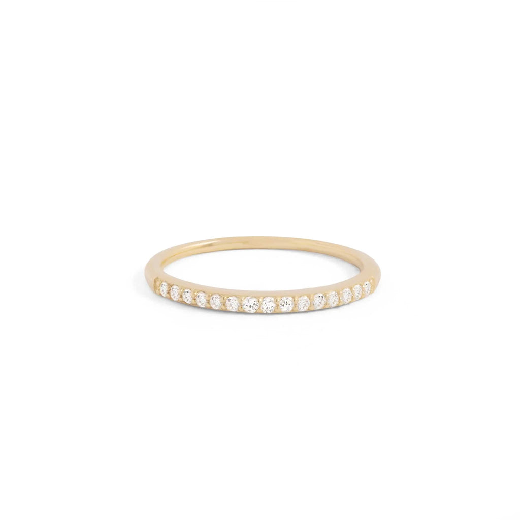 By Charlotte - 14K Diamond Halo Ring - Solid Gold / 8