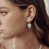MURKANI - Modern Heirloom - Heart Earrings | Silver