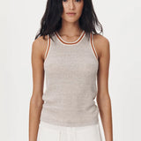 ROWIE - Hubert Knit Tank - Oat Marle
