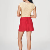 ROWIE - Jole Silk Mini Wrap Skirt